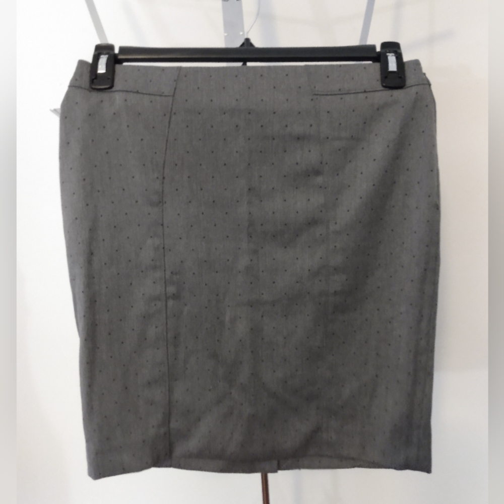Banana Republic Grey Dotted Office Wear Pencil Skirt